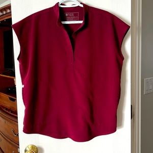 Maroon Figs Rafaela oversized scrub top